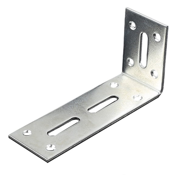 1Pcs Heavy Duty Industrial L Shape 90-Degree Angle Adjustable Corner Metal Shelf Brackets Rounded Corner For Home Office Garage