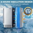 thumbnail image 3 of Coolski Commercial Under Counter Ice Maker, 80 lbs/24h Built-in Cube Ice Machine, 3 of 9