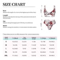 thumbnail image 4 of Kdxio Lilies Flowers Print Women's 2 Piece High Waisted Wrap Spaghetti Strap Summer Swimsuit Bikini Set-, 4 of 7