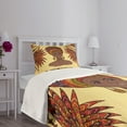 thumbnail image 5 of Ambesonne African Quilted Bedspread Set 2 Pcs, Turban Palms Cultural, Twin Size, Multicolor, 5 of 6