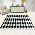 thumbnail image 2 of Yayeee Area Rugs for Living Room 6.7'x4.8' Non Slip Washable Bedroom Floor Carpet, Black and White Geometric, 2 of 6