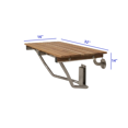 thumbnail image 2 of 32" Premium Wall Mount Teak Shower Bench, 2 of 5