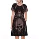 thumbnail image 1 of Balery Spider with Skull Vestidos sueltos de manga corta para mujer, vestidos de verano 2025, vestidos casuales de corte A con vuelo., 1 of 6