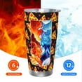 thumbnail image 6 of Salouo Cartoon Pizza Print 20oz Tumbler with Lid,Stainless Steel Vacuum Insulated Tumbler Durable Insulated Coffee Mug Thermal Cup with Splash Proof Sliding Lid-Straw Three-piece Set, 6 of 8