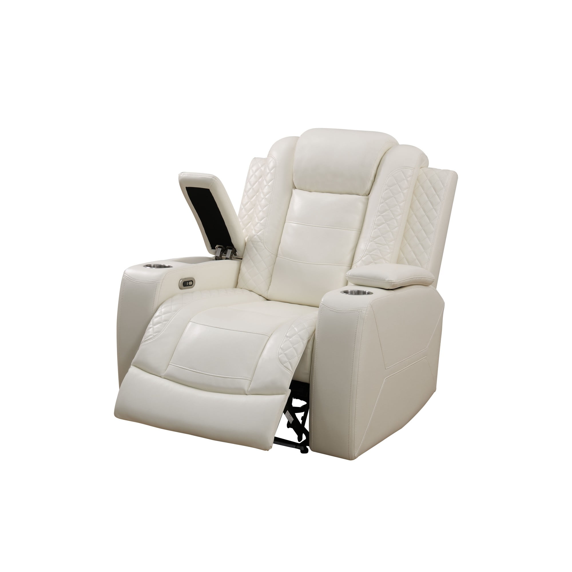 Gewnee Power Recliner Chair Oversized Electric Air Leather Reclining Chair, USB Charge with Cup Holder Port Comfortable Single Sofa for Living Room