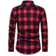 thumbnail image 3 of Blusa y camisa de manga larga con cuello vuelto para hombre, blusa informal de moda con estampado a cuadros y bolsillos, blusa de manga larga para hombre, 3 of 3