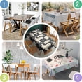 thumbnail image 5 of Black Halloween Ghosts with Boo Rectangle Tablecloth 60"x120",Waterproof Polyester Rectangle Table Cloth, Wipeable Spillproof Polyester Tablecloth for Dining, Camping, Indoor and Outdoor, 5 of 6