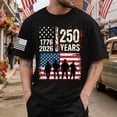 thumbnail image 2 of CUSTG T-Shirts Men's USA 250th Anniversary O-Neck Short Sleeve T Shirt Celebrate America's 250th Anniversary Leisure 1776-2026 4th Of July Tops, 2 of 4