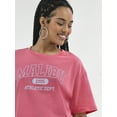 thumbnail image 4 of No Boundaries Boxy Cropped Graphic Tee with Short Sleeves, Women's, 4 of 5