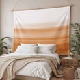 thumbnail image 3 of Orange White Ombre Tapestry for Bedroom Wall Hanging Tapestry, Farmhouse Retro Simple Striped Art Ceiling Backdrop Tapestries Poster Blanket Wall Decor for Teens Room Living Room Dorm 59" x 79", 3 of 8