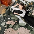 thumbnail image 4 of Homewish Chic Flowers 7 Pieces Bedding Comforter Set For Kids Teens Adults,Spring Garden Full Bedding Set Lightweight,Abstract Retro Vintage Fitted Sheet Flat Sheet,Ultra Soft Home Decor,Reversible, 4 of 8