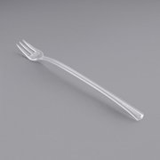 Visions 6 Clear Plastic Tasting Fork - 400/Box