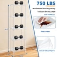 thumbnail image 3 of YRTSH Storage Shelves - 5 Tier Heavy Duty Wire Shelving Unit Stable Metal Shelving for Pantry, Kitchen and Laundry Room 9.8"W x 15.7"D x 55.1"H White, 3 of 9