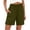 Army Green, variant on Womens Linen Shorts Athletic Running Shorts Cotton Short Pants Red Size L