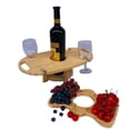 thumbnail image 4 of Mesa De Picnic Plegable De Madera, Estante Portátil Para Copas De Vino Para Jardín, Viaje, Camping Scienceny HA037034-00, 4 of 6