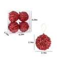 thumbnail image 3 of ABPWLY Home 3.14 Inch White Red Gold Silver Plastic Christmas Ball Ornaments Set of 4 Hanging Tree Decor Fall Decor, 3 of 7
