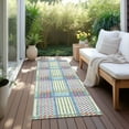 thumbnail image 6 of Addison Rugs Chantille Indoor/Outdoor Transitional Plaid White Washable Runner Rug, 2'3" x 7'6", 6 of 6
