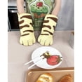 thumbnail image 4 of 2 Pieces Kitchen Mitt Heat Resistant Up to 250 Non-slip Cat Paw Non-Slip Insulating Gloves Potholder and BBQ Mitt Cat Paw, 4 of 5