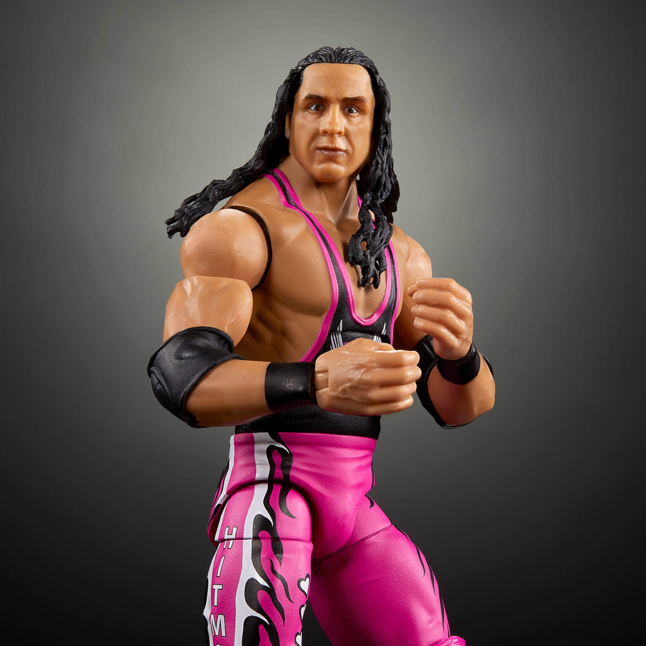 WWE Monday Night War Elite Collection Bret “Hitman” Hart Action Figure with Accessories & Build-a-Figure Parts