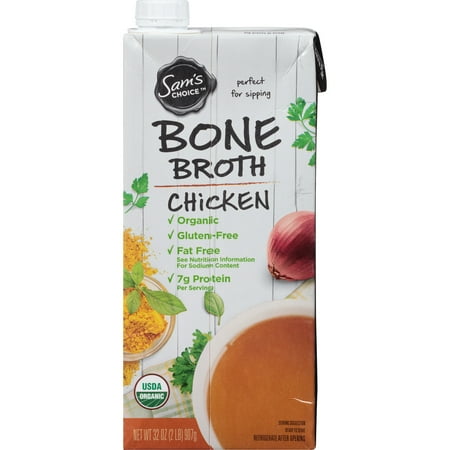 (6 Pack) Sam's Choice Organic Chicken Bone Broth, 32 (Best Bone Broth Recipe For Health)