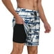 thumbnail image 2 of Balery Palm Tree Bañador para hombre, shorts de playa de secado rápido con entrepierna y forro de compresión-Medium, 2 of 6