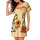 thumbnail image 2 of Balery Gnomes Happy Thanksgiving Camisón de manga corta con cuello redondo para mujer, cómodo y elegante., 2 of 6