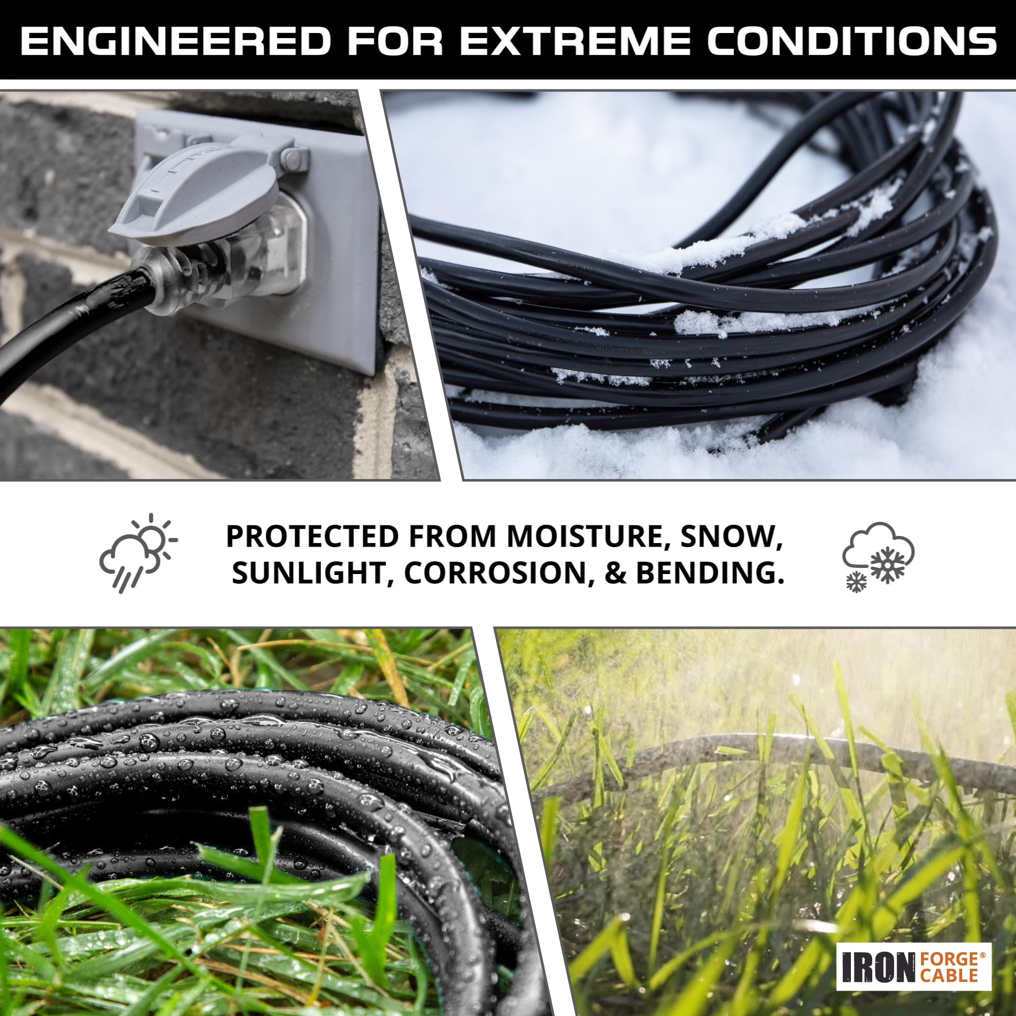 Iron Forge Cable 12 Gauge Heavy Duty Outdoor Extension Cord 6 Ft photo 3
