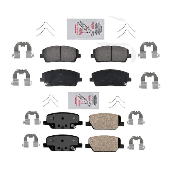 Front and Rear Ceramic Pads With HardwareFits 2020-2022 Kia Telluride