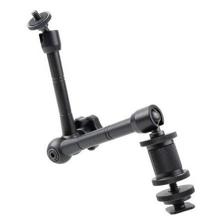 Foto&Tech 11 Magic Arm Articulating Magic Friction Arm Adjustable w/ 1/4 Tripod Screw + Hot Shoe Mount for DSLR Camera Rig/LCD Monitor/LED Lights/DV Monitor/Flash Light/Microphone/DJI Osmo/Gopro