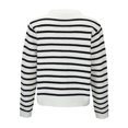 thumbnail image 3 of UJNDER Cardigan en Tricot à Rayures pour Femmes, Veste Chandail à Manches Courtes, Réduction de l'Âge, Décontractée, Légère, Noire, m, 3 of 6
