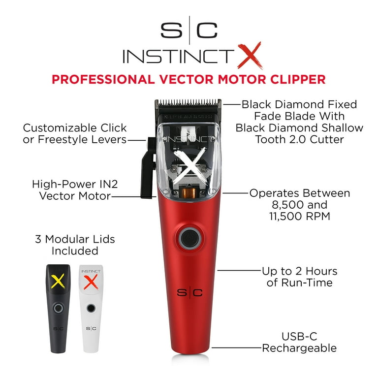 StyleCraft Instinct-X Professional Cordless Hair Clipper with IN2
