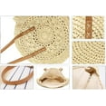 thumbnail image 2 of Straw Handbags Women Handwoven Round Corn Straw Bags Natural Chic Hand Large Summer Beach Tote Woven Handle Shoulder Bag, 2 of 6