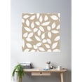 thumbnail image 2 of Floral Leaves In Beige Poster Wall Art, Modern Wall Decor For Living Room Bedroom, 17x17 UNFRAMED, 2 of 3