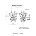 thumbnail image 6 of Suplight Women Earrings Silver Plated Butterfly Birthstone Earrings for Women Gifts, 6 of 7