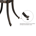 thumbnail image 7 of GZXS Outdoor Cast Aluminum Table, 21.3 Inch Square End Table, Modern Side Table with 1.6" Umbrella Hole for Porch, Yard, Deck, Poolside, Bronze, 7 of 7