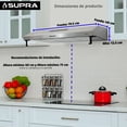 thumbnail image 2 of Campana extractora de 80 cm Supra en acero inoxidable, 2 of 6