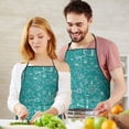 thumbnail image 5 of Math Equations Science Tools Green Pattern Apron-Garden Aprons for Women with Pockets-Cotton Linen Waterproof Kitchen Cooking Gardening Aprons Adjustable for Kitchen,Cooking,BBQ and Salon 33x27 Inch, 5 of 7