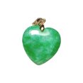 thumbnail image 2 of Jumpingount Hermoso y elegante colgante de collar de corazón de jade verde hecho con colgantes de collar de corazón de jade de jade Ropa, zapatos y accesorios Miscelánea oro, 2 of 6
