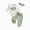 H128-Light Green, variant on TOWED22 Baby Girl Clothes Newborn Infant Fall Winter Outifts Ribbed Ruffle Long Sleeve Romper Pant Outfit Set 3pcs,18-24 M