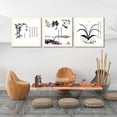 thumbnail image 4 of Idea4wall Vintage Canvas Wall Art Chinese Calligraphy Painting Prints for Home Wall Decor, 12"x12", 4 of 5