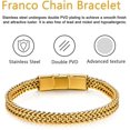 thumbnail image 3 of Bracelets for Men-Stainless Steel Magnetic Clasp Franco Chain Mens Bracelet, 3 of 7