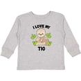 thumbnail image 3 of Inktastic Cute Sloth I Love My Tio with Green Leaves Boys or Girls Long Sleeve Toddler T-Shirt, 3 of 5