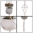 thumbnail image 3 of Pekkaxy 3 Pack Macrame Plant Hangers,  Hanging Planters Indoor Basket Decorative Flower Pots Holder Stand Boho Home Decor, Ivory, 3 of 9