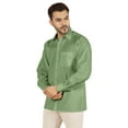 thumbnail image 4 of Bestman Solid Formal Button Down Shirt For Men Long Sleeve With Patch Pocket Business Wear, 4 of 7