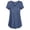 Blue, variant on Women's Maternity Nursing Tops Fashion Solid V-neck Breastfeeding Tee Shirts Flowy Double Layer Short Sleeve Pregnancy Shirts for Women