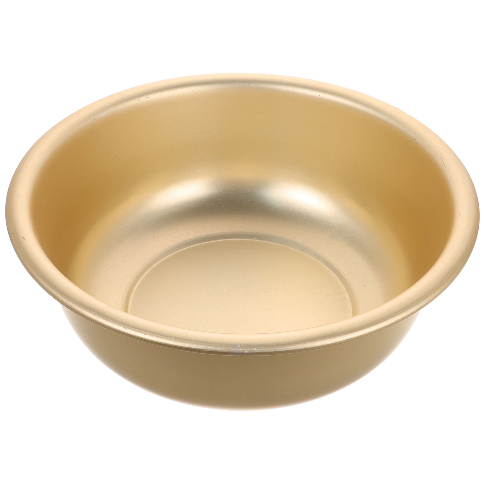 OUNONA Bowl Yellow Aluminum Soup Basin Baby 36.50X36.50X13.00CM Golden