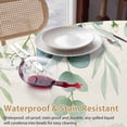 thumbnail image 4 of Sage Green Eucalyptus Leaf Round Tablecloth 60 inches Spring Summer Botanical Vintage Waterproof Oil-Proof Table Cloth Round Table Cover for Holiday Party Picnic Dinner Decor Indoor and Outdoor Use, 4 of 9