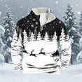 thumbnail image 5 of KeShDi Christmas Men Sweatshirts Men CMen Casual Fashion Stand Collar Printing Zipper Pullover Long Sleeve Sweatshirt Blouse BlackM, 5 of 6