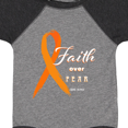 thumbnail image 4 of Inktastic Faith over Fear Leukemia Awareness with Orange Ribbon Boys or Girls Baby Bodysuit, 4 of 5