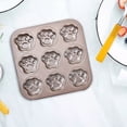 thumbnail image 3 of Nonstick Cake Mold Baking Pan Cartoon Bear Shape Non-sticky Food Grade High Temperature Resistant Thickened 9 Grids Stainless Steel Easy Demoulding, 3 of 8